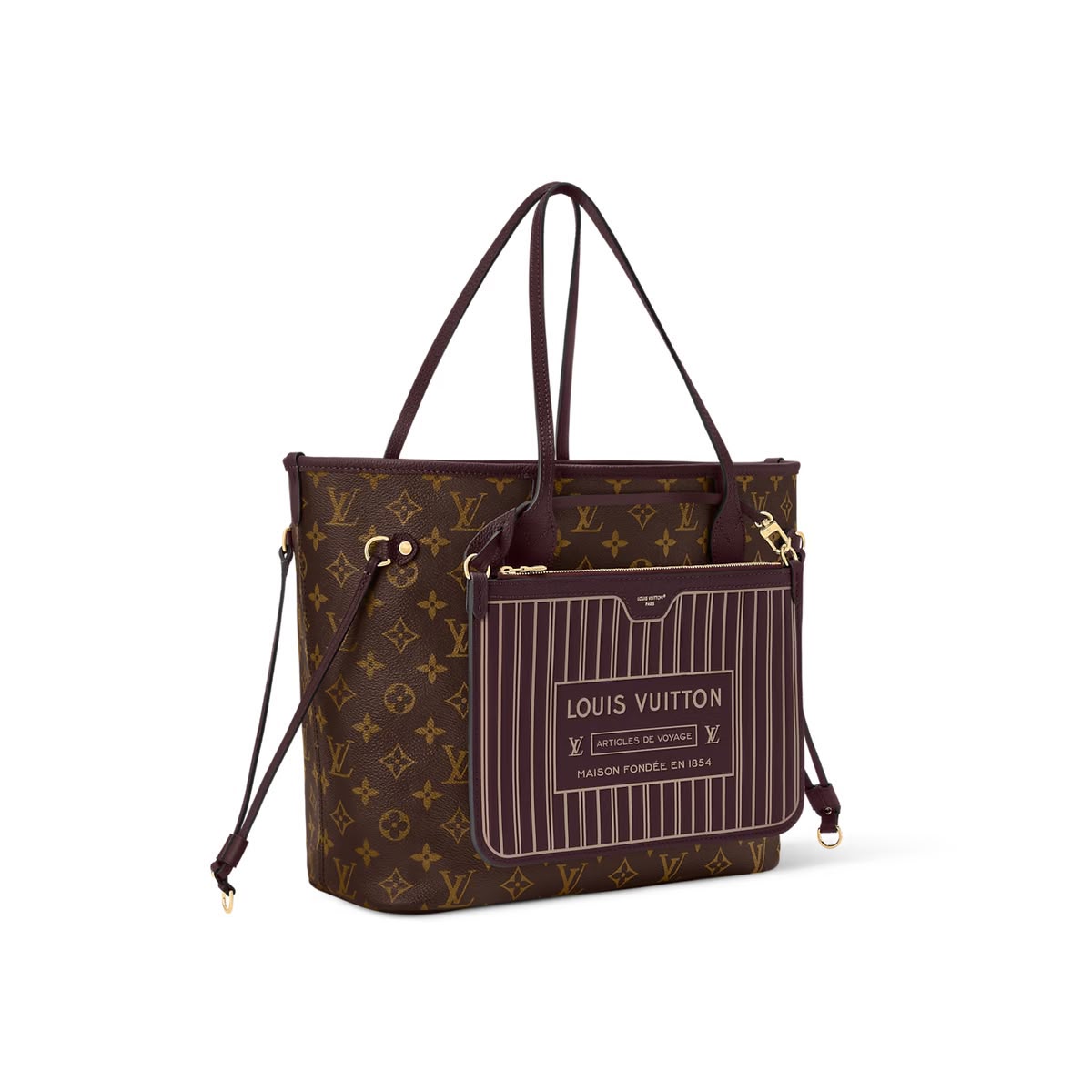 Louis Vuitton Tote Bag Front Pocket - Brown Monogram