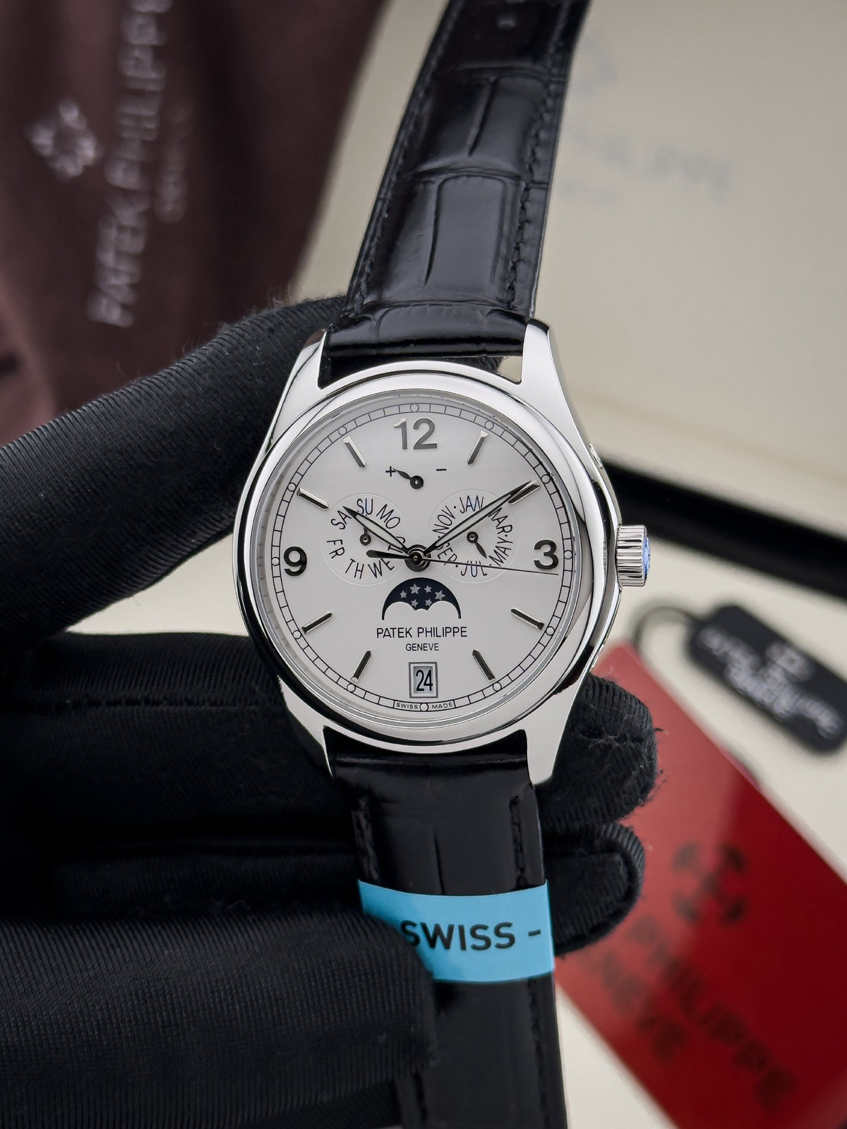 Patek Philippe Watch - Silver & Black