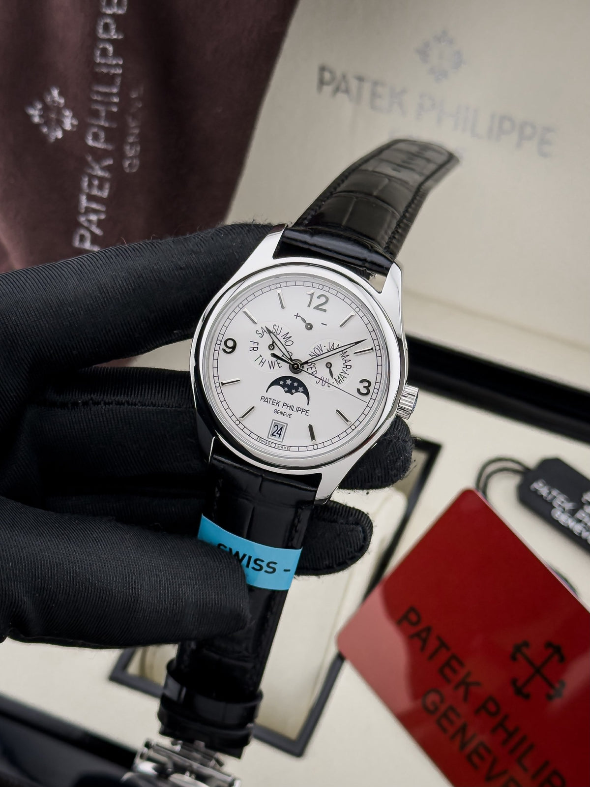 Patek Philippe Watch - Silver & Black