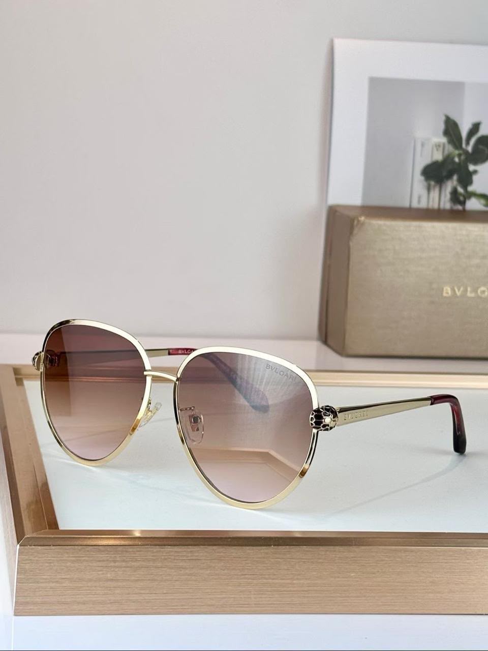 Bulgari Sculpted-Ornament Sunglasses - 