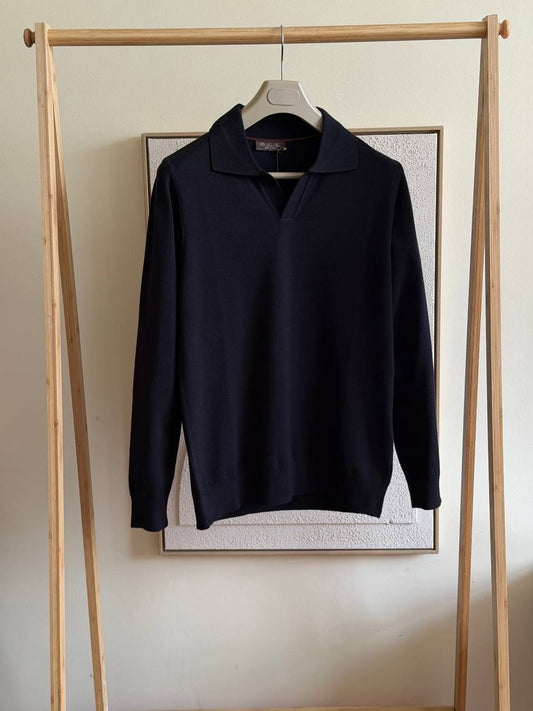 Loro Piana Polo Sweater - Navy