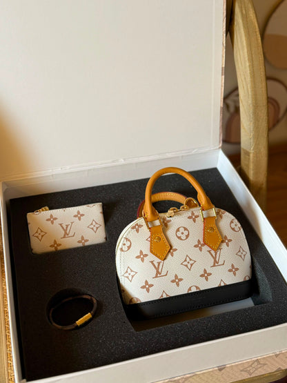 Louis Vuitton Alma Handbag - Beige Monogram