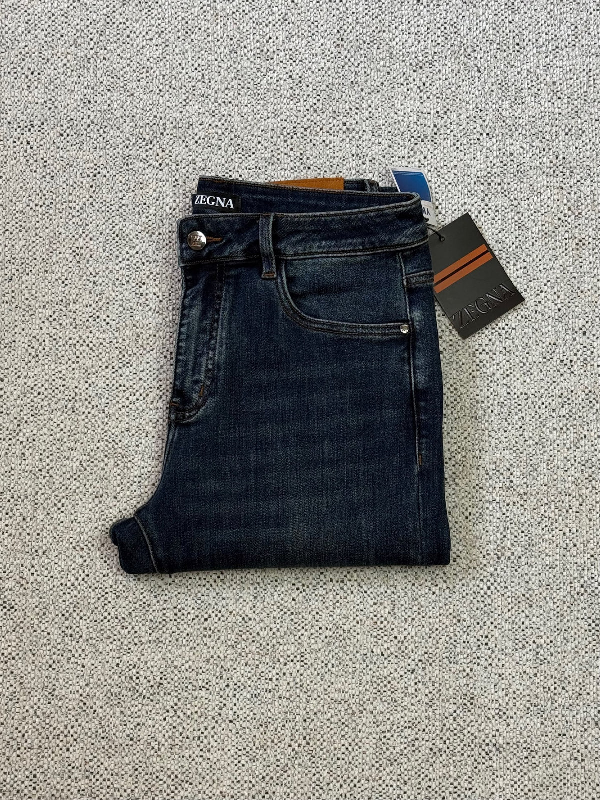 Zegna Straight-Leg Jeans Pants - Navy