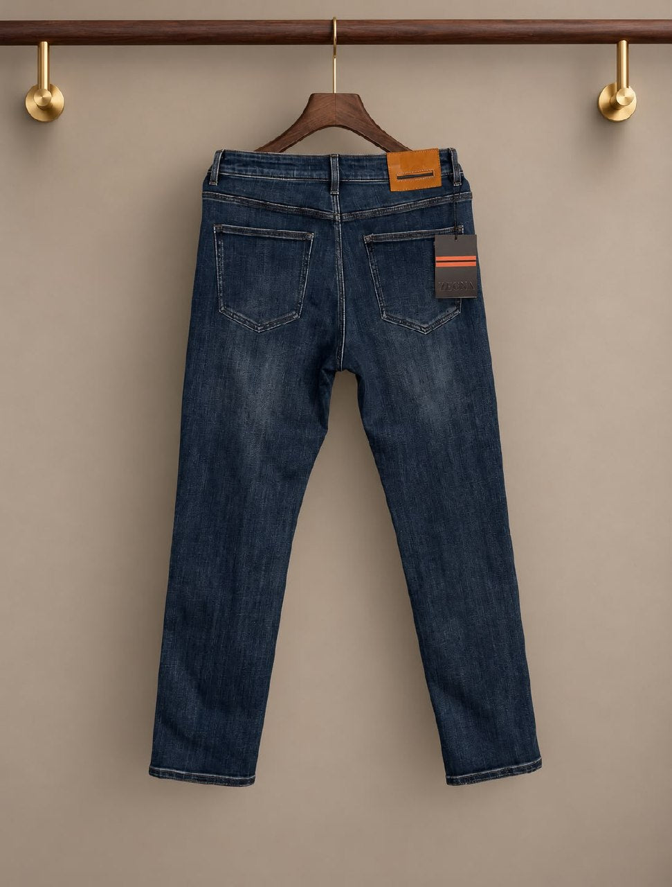 Zegna Straight-Leg Jeans Pants - Navy