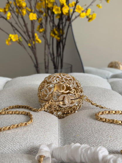 Chanel Orb Cage Shoulder Bag - Gold, Gold Multi