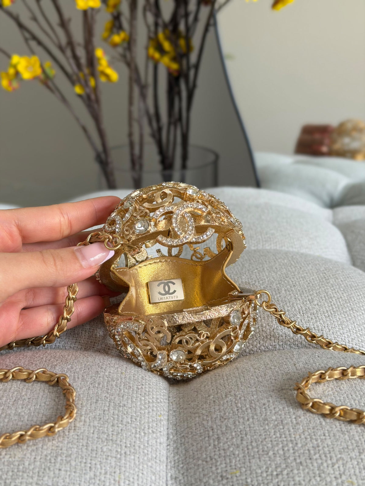 Chanel Orb Cage Shoulder Bag - Gold, Gold Multi