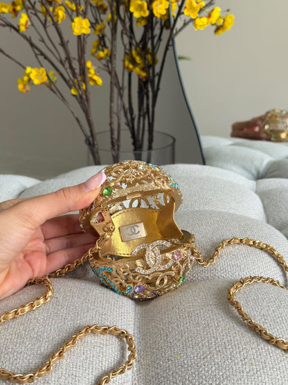Chanel Orb Cage Shoulder Bag - Gold, Gold Multi