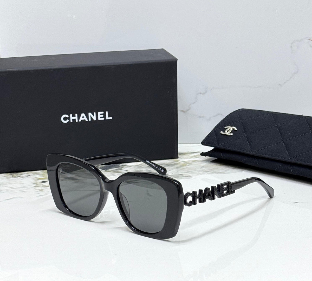 Chanel Sunglasses - Black & Dark