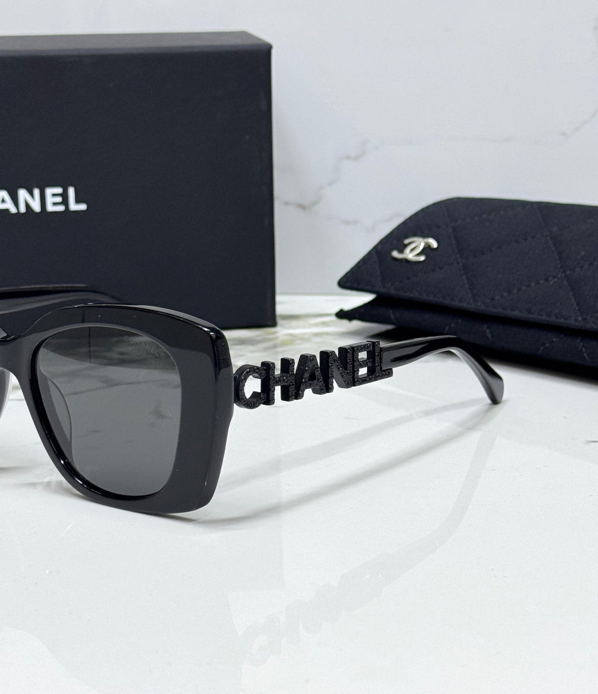 Chanel Sunglasses - Black & Dark