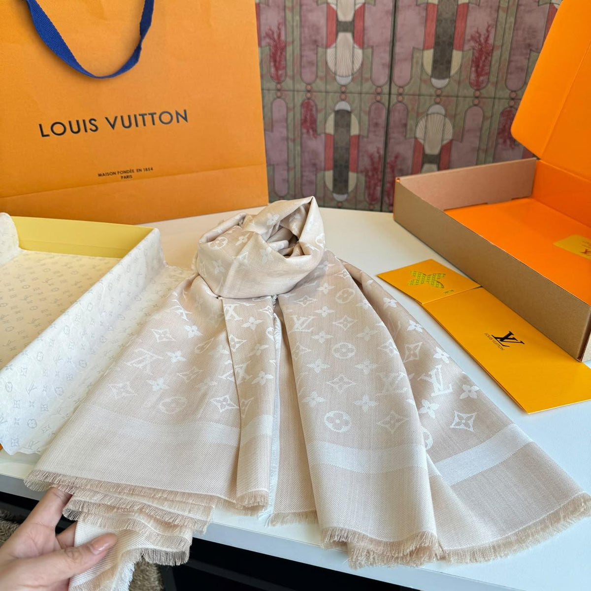 Louis Vuitton Scarf - Beige Monogram
