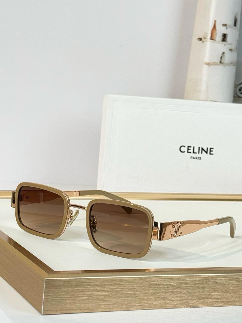 Celine Translucent-Frame Square Sunglasses - 