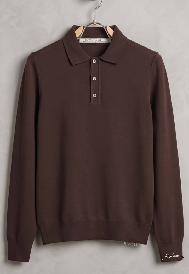 Loro Piana Polo Sweater - Brown, Black, Navy, Burgundy, White