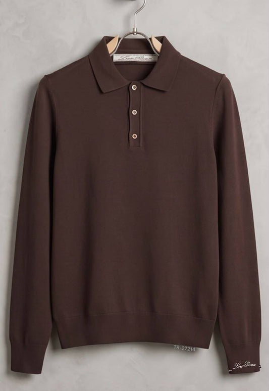 Loro Piana Polo Sweater - Brown, Black, Navy, Burgundy, White