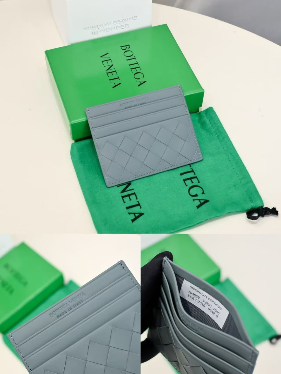 Bottega Veneta Card Holder - Light Blue