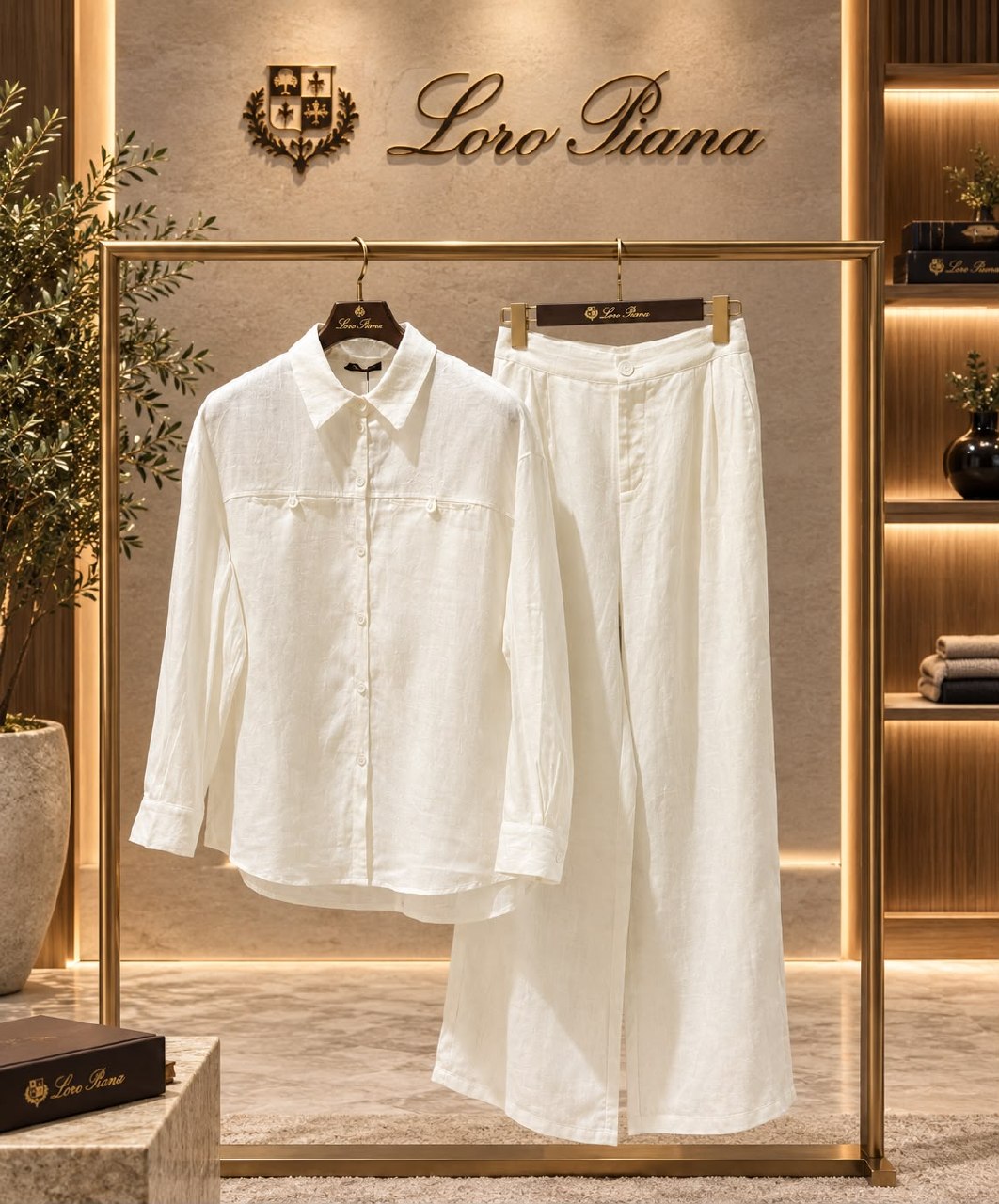 Loro Piana Set - White, Brown, Beige