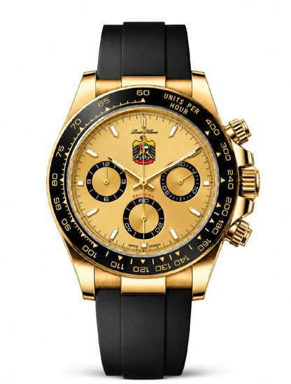 Louis Hilano Champagne Dial Chronograph Watch - 
