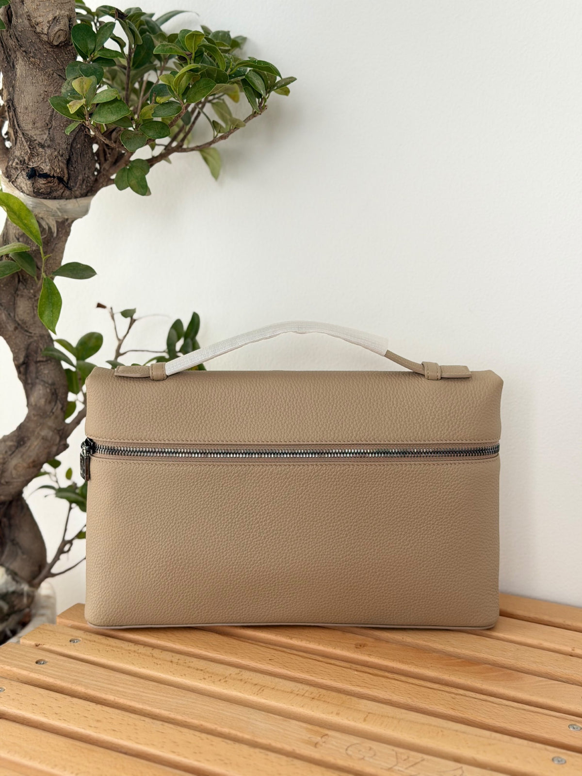 Loro Piana Top-Handle Laptop Bag - Beige