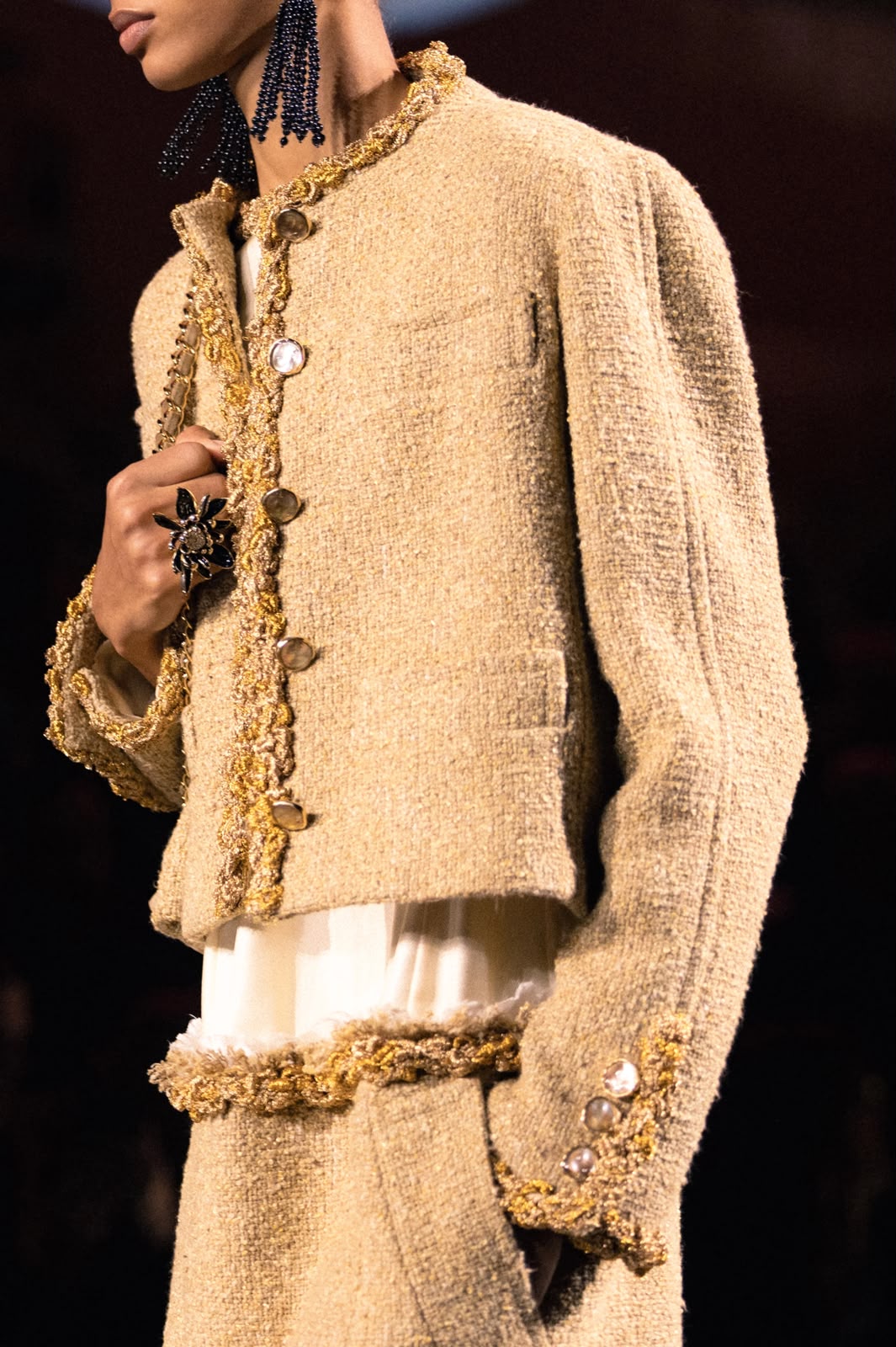 Chanel Chest-Pocket Jacket - Beige