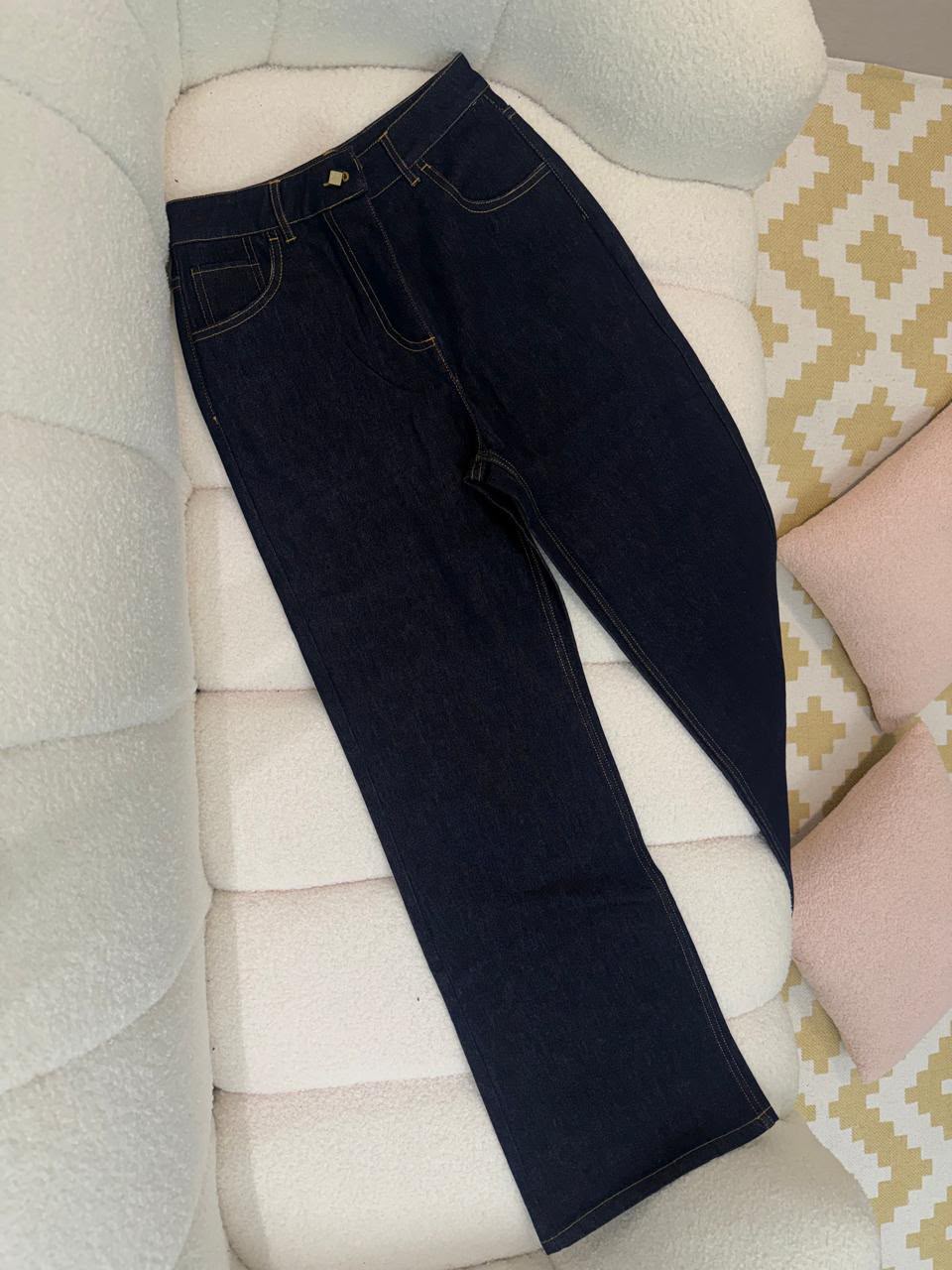 Louis Vuitton Wide-Leg Jeans Pants - Navy
