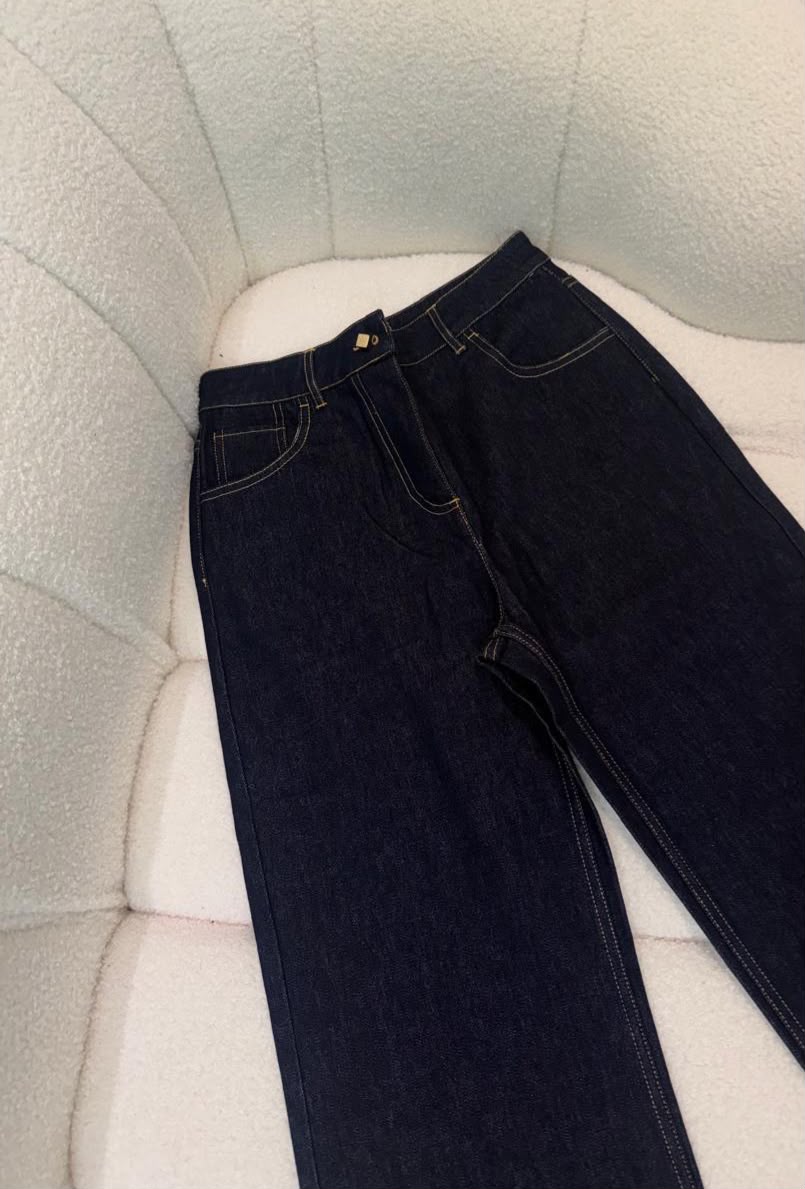 Louis Vuitton Wide-Leg Jeans Pants - Navy