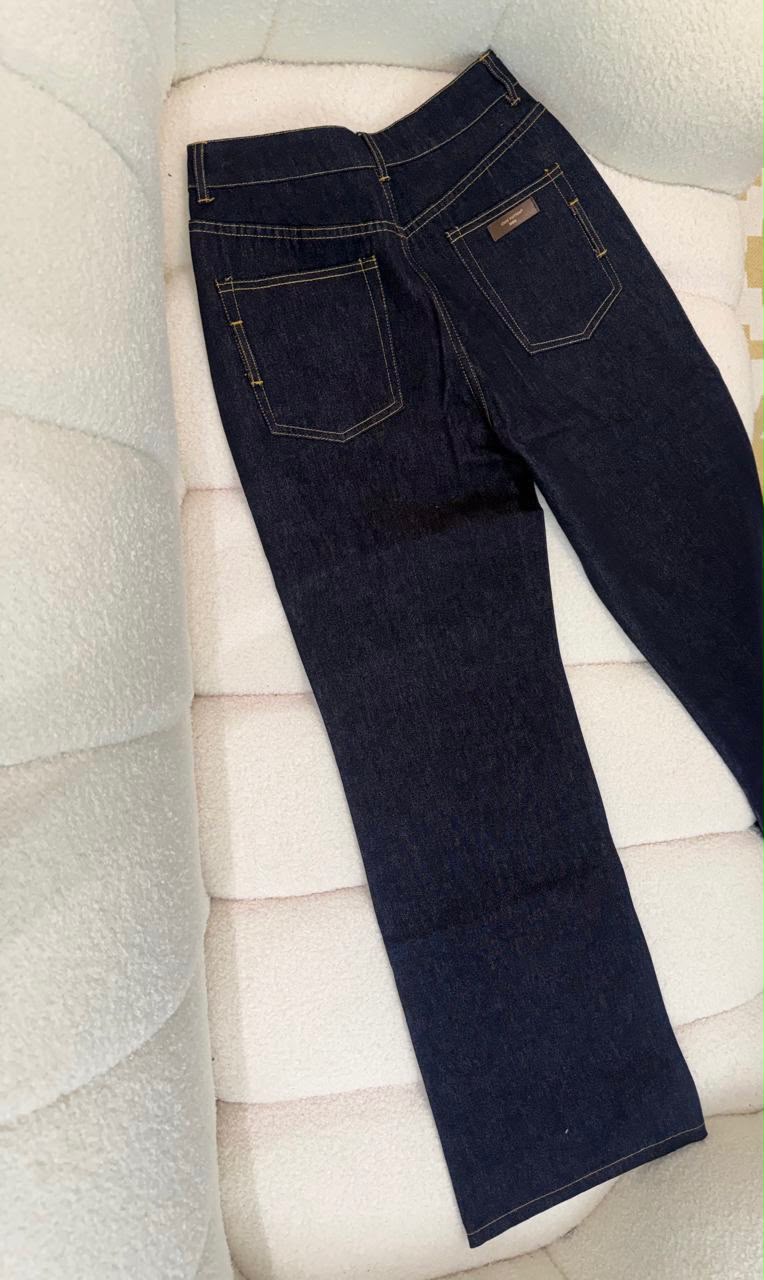 Louis Vuitton Wide-Leg Jeans Pants - Navy
