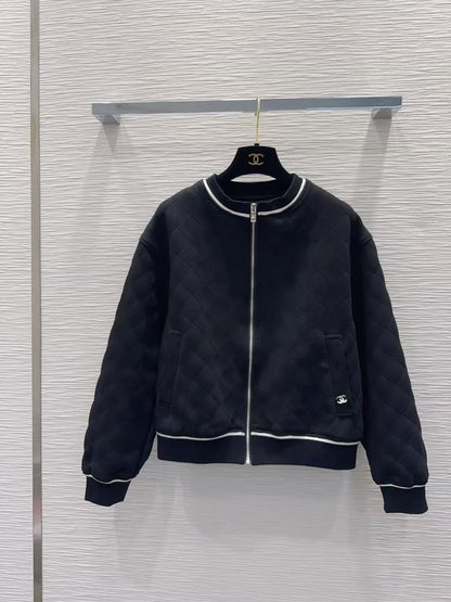 Chanel Diamond-Quilted Tracksuit - Navy