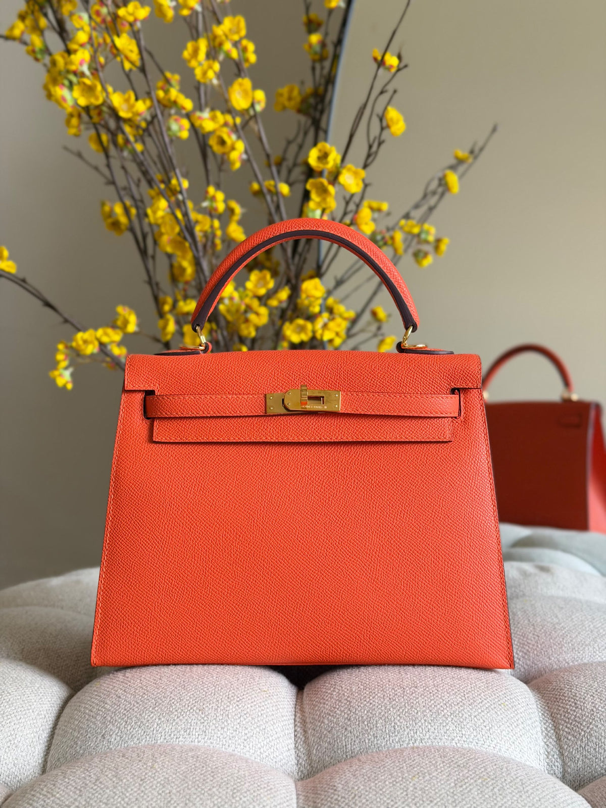 Hermès Handbag - Beige, Orange, Red, Navy Textured, Navy, Black, Brown
