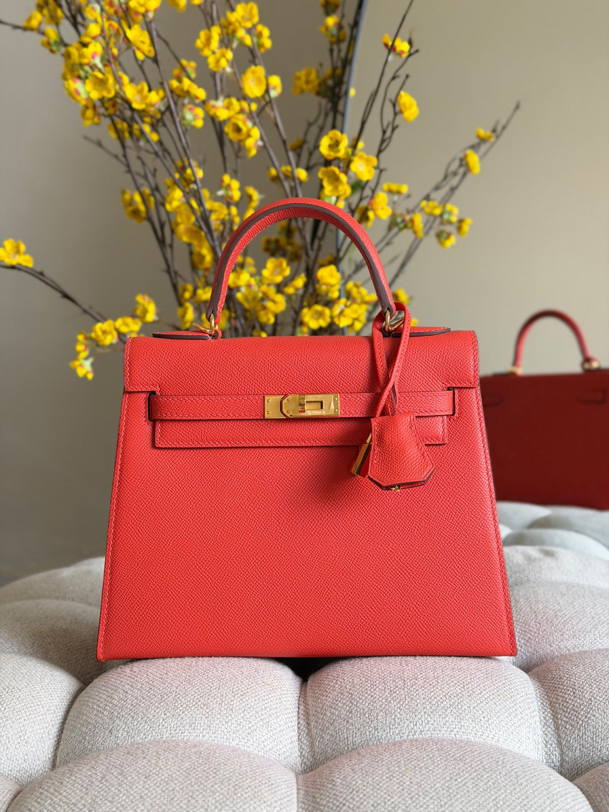 Hermès Handbag - Beige, Orange, Red, Navy Textured, Navy, Black, Brown