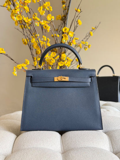 Hermès Handbag - Beige, Orange, Red, Navy Textured, Navy, Black, Brown