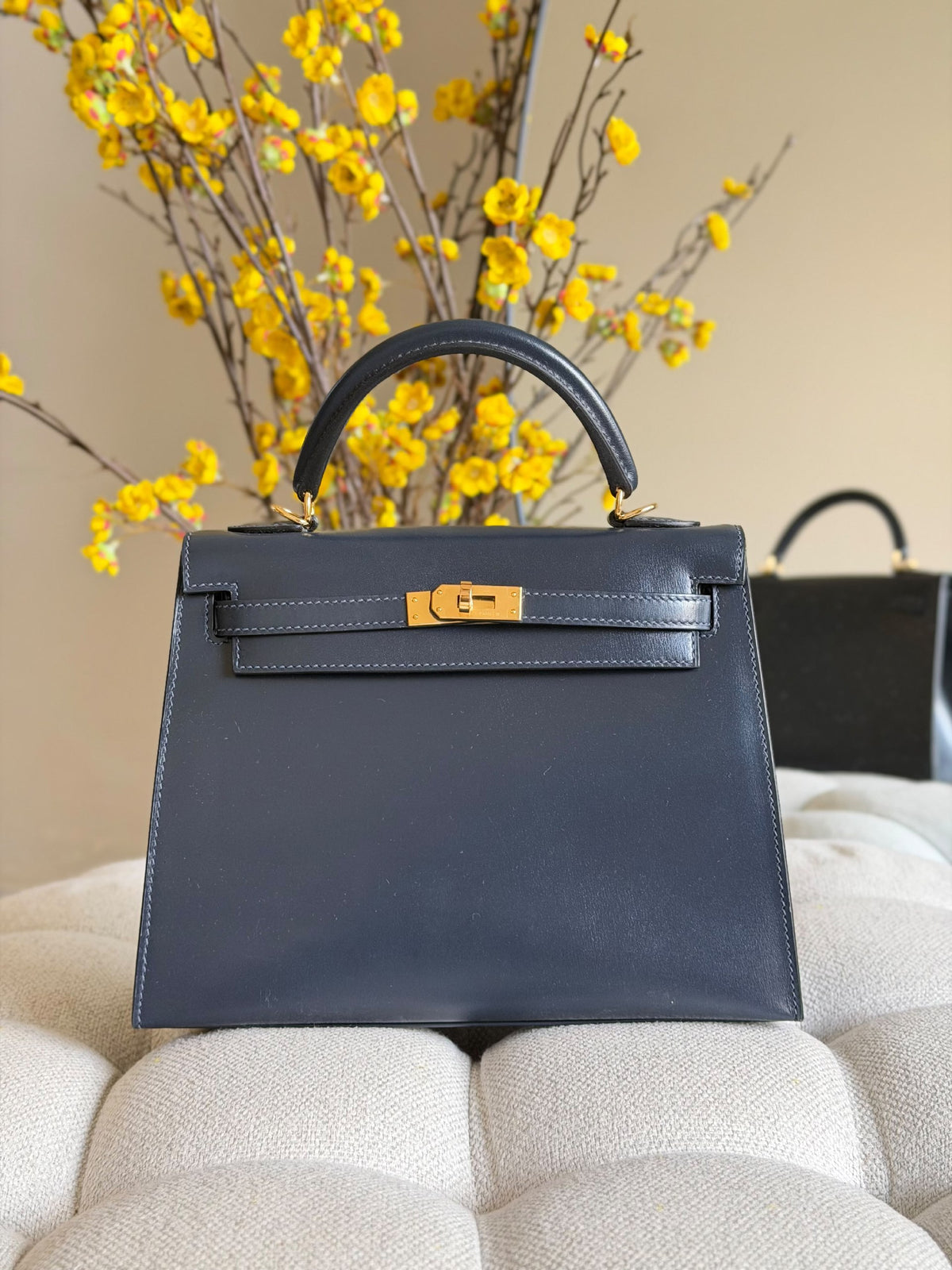Hermès Handbag - Beige, Orange, Red, Navy Textured, Navy, Black, Brown