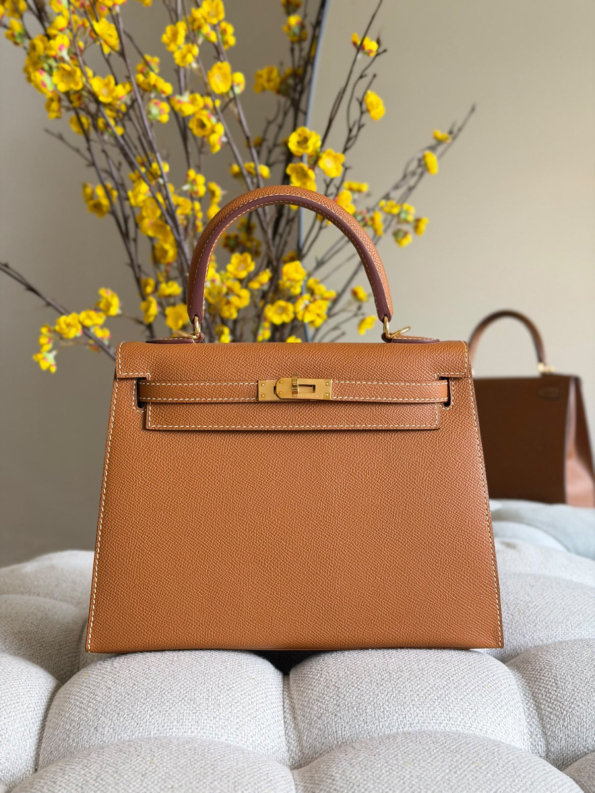 Hermès Handbag - Beige, Orange, Red, Navy Textured, Navy, Black, Brown