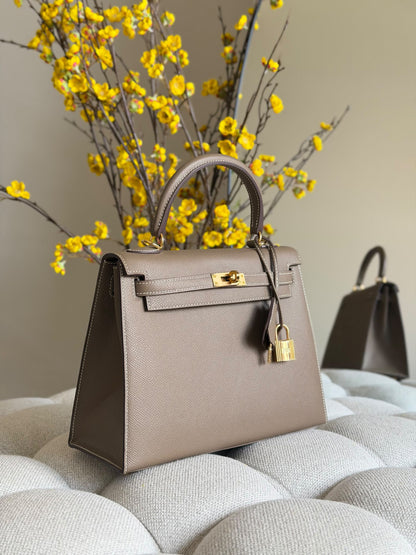 Hermès Handbag - Beige, Orange, Red, Navy Textured, Navy, Black, Brown