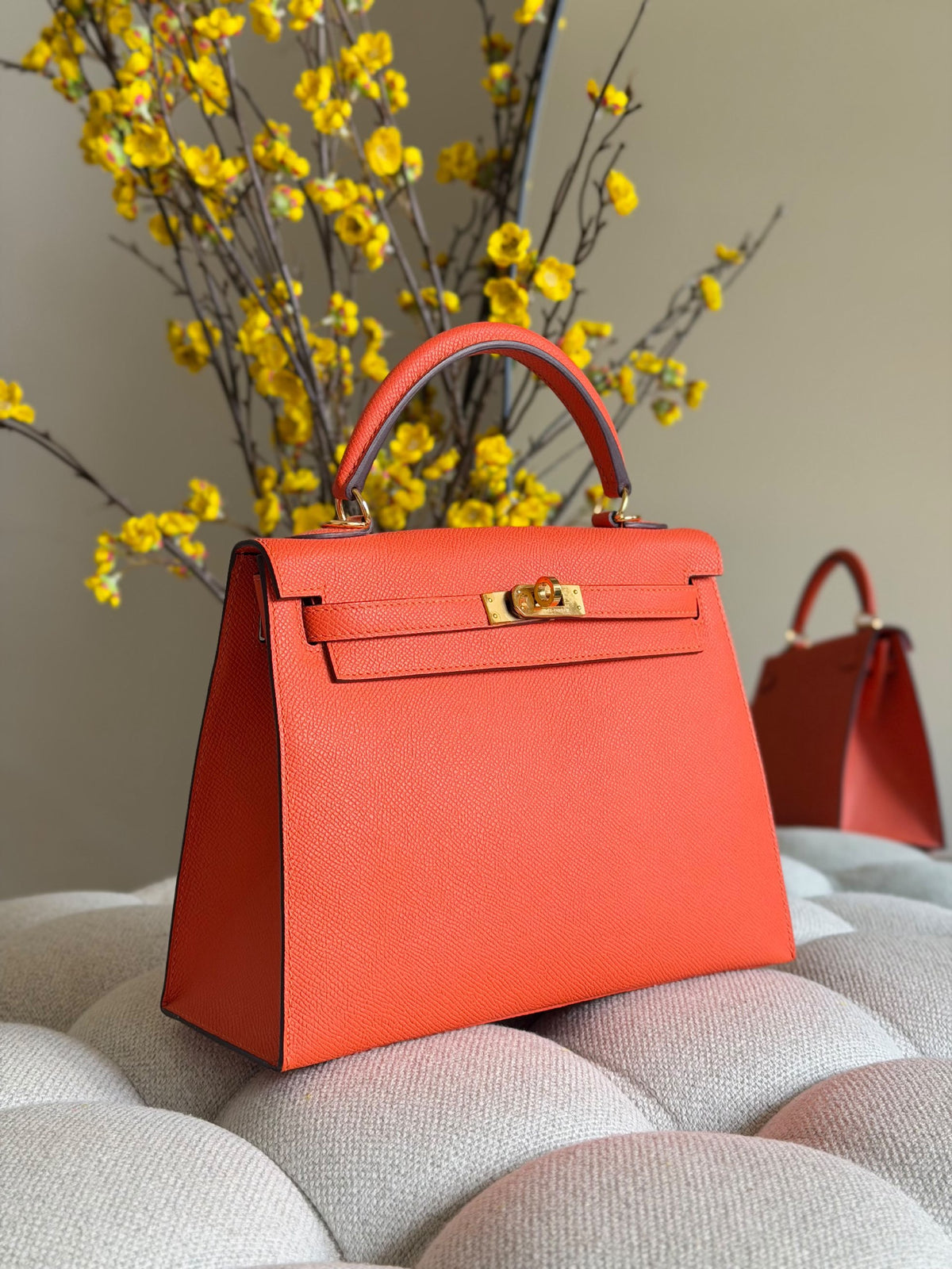 Hermès Handbag - Beige, Orange, Red, Navy Textured, Navy, Black, Brown