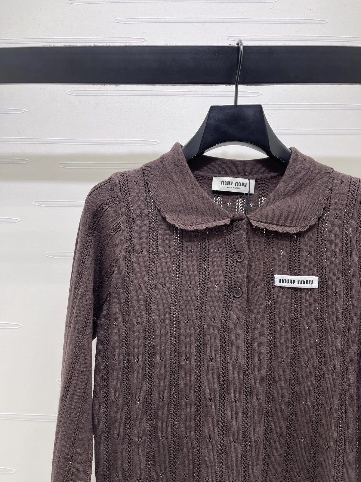Miu Miu Polo Sweater - Brown