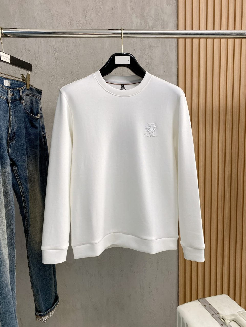 Loro Piana Crest Sweatshirt - White
