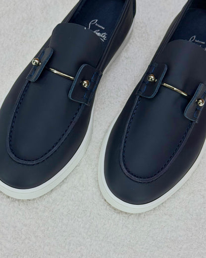 Christian Louboutin Metal-Bar Loafers - Brown