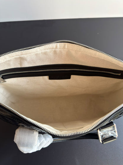 Bottega Veneta Laptop Bag Woven Briefcase - Black