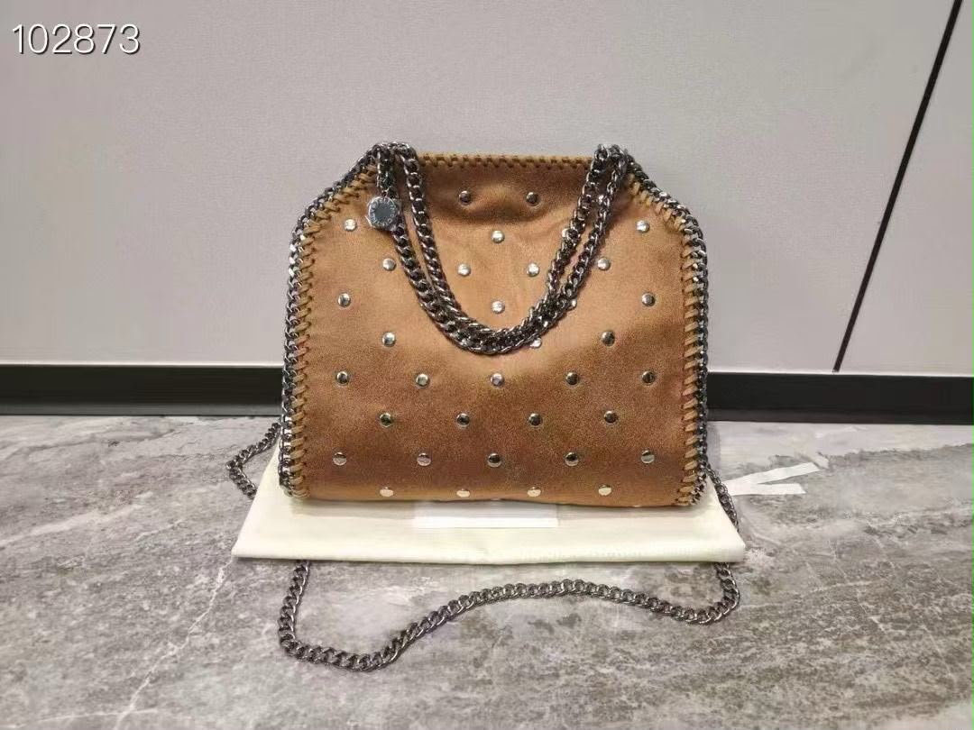 Stella McCartney Allover Stud Tote Bag - Brown Suede
