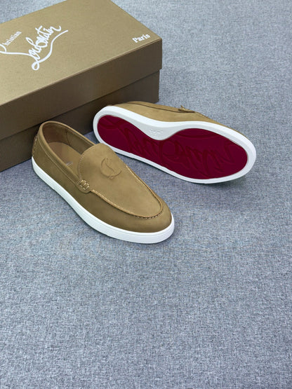Christian Louboutin Loafers - Beige Suede