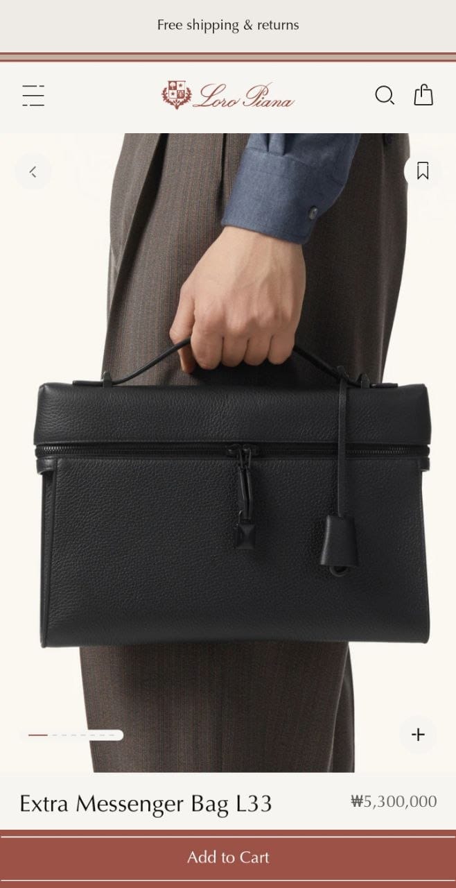 Loro Piana Messenger Bag - Black