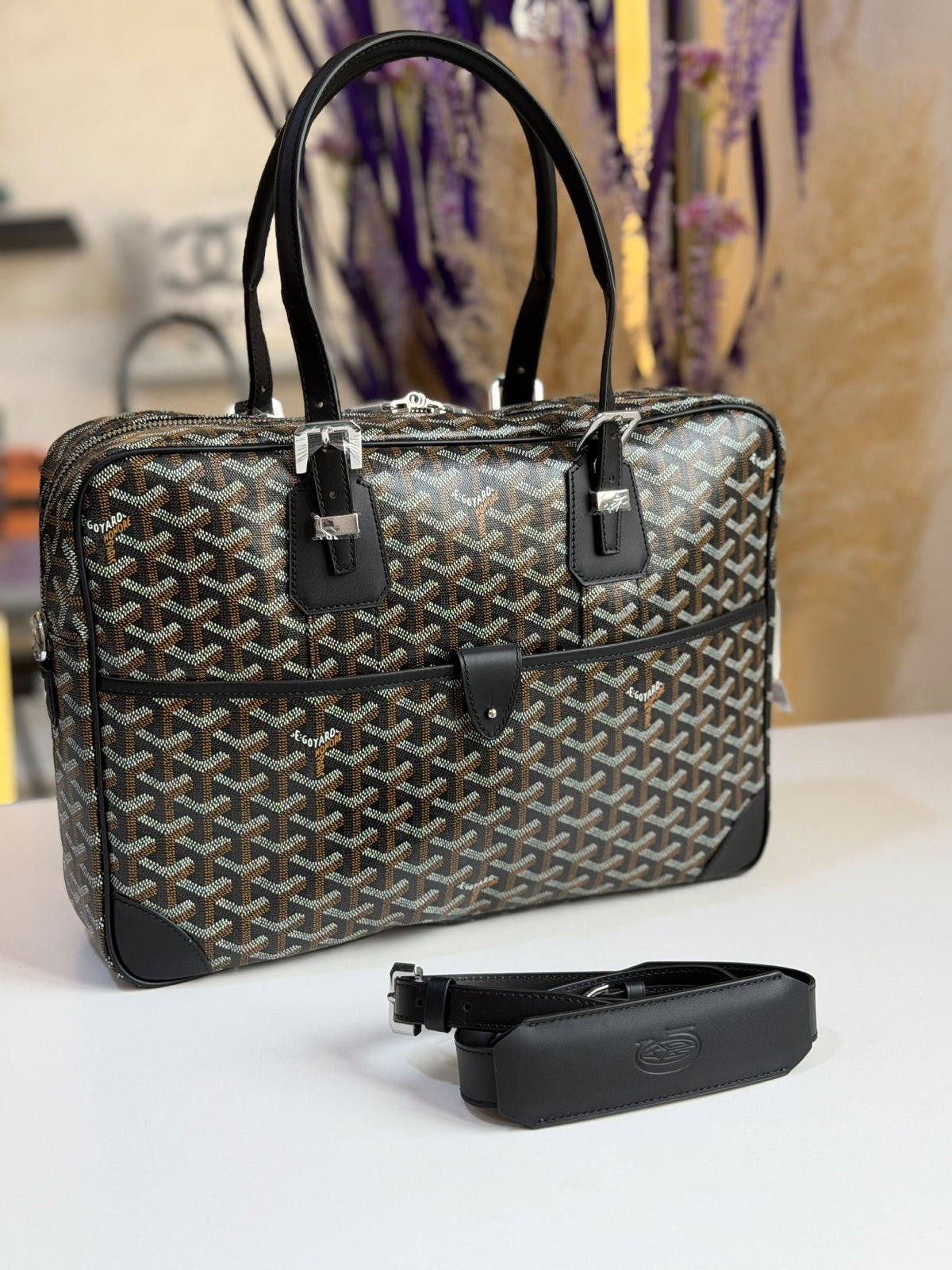 Goyard Laptop Bag - Black