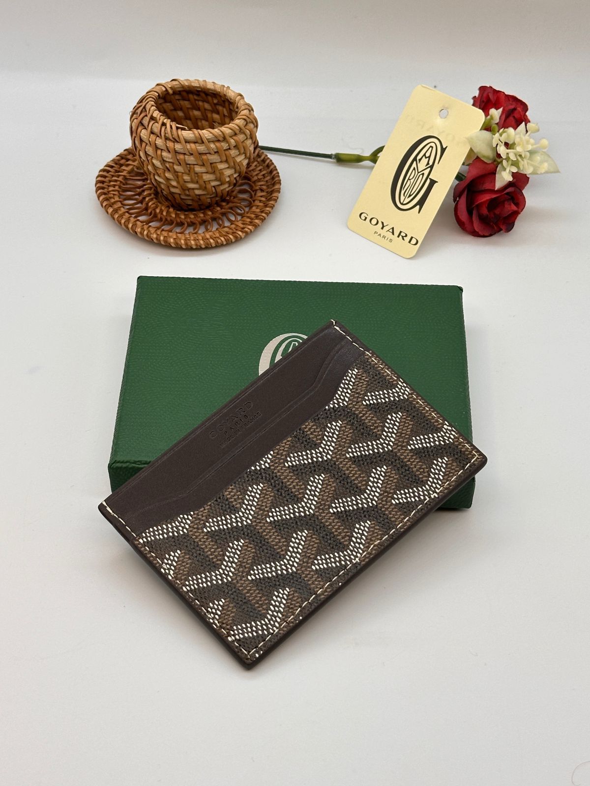 Goyard Card Holder - Dark Brown