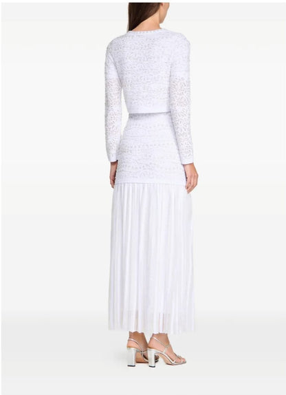 Sandro Cardigan Dress Set - White