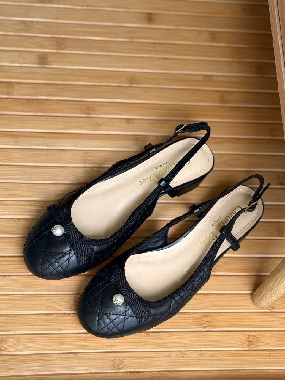 Dior Quilted Ballerina - Black