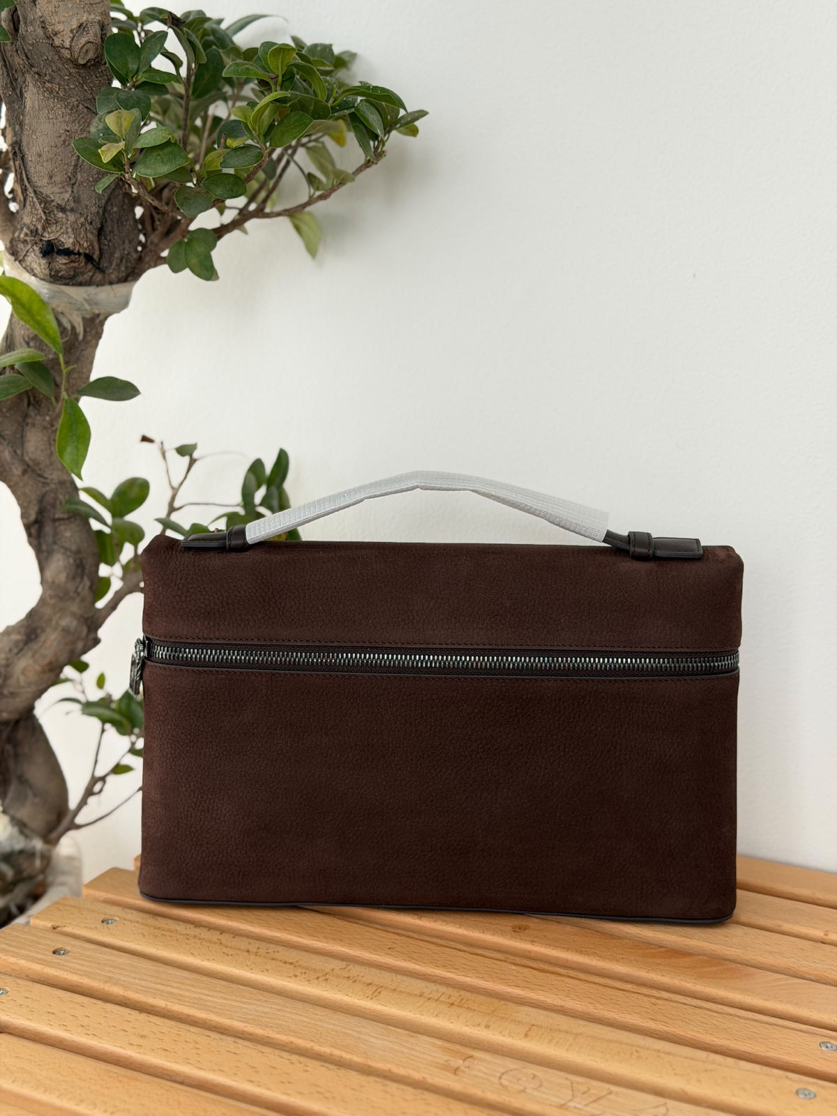 Loro Piana Top-Handle Laptop Bag - Brown