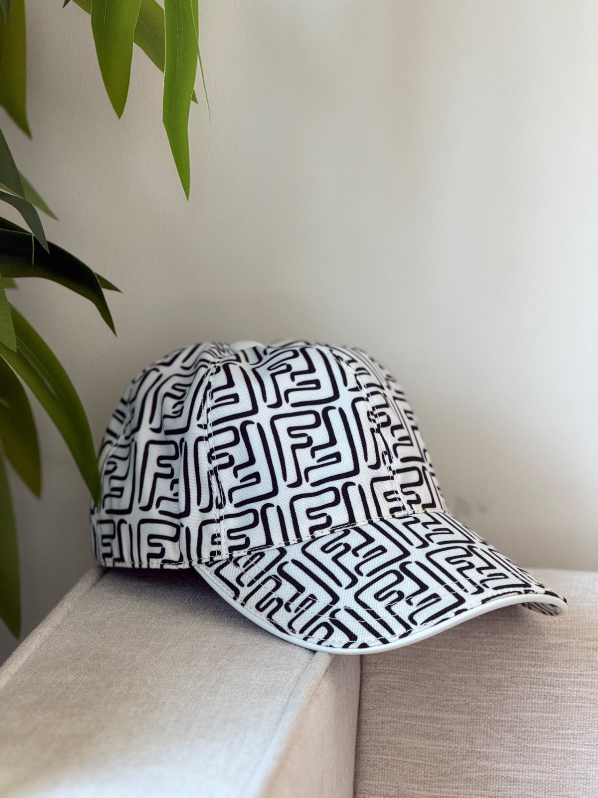 Fendi Monogram Cap - White Monogram