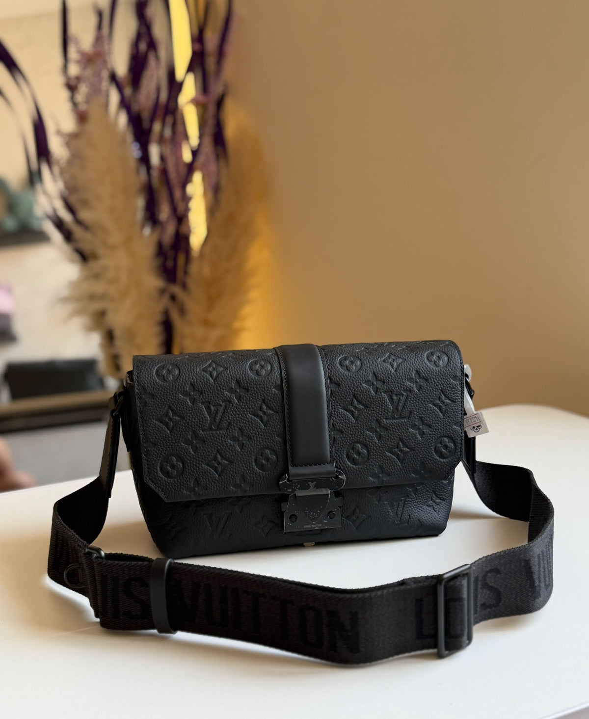 Louis Vuitton Crossbody Bag - Black Embossed