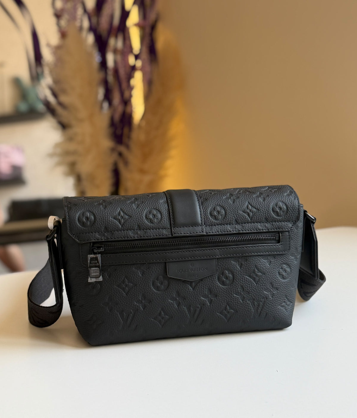 Louis Vuitton Crossbody Bag - Black Embossed