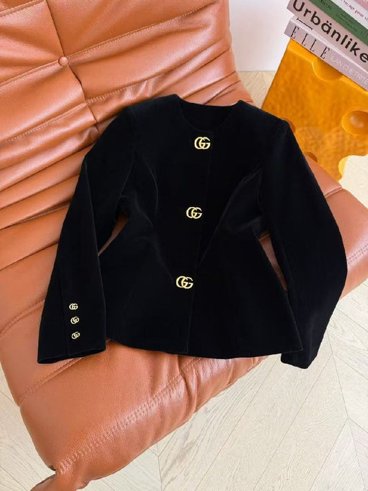 Gucci Button-Front Jacket - Black