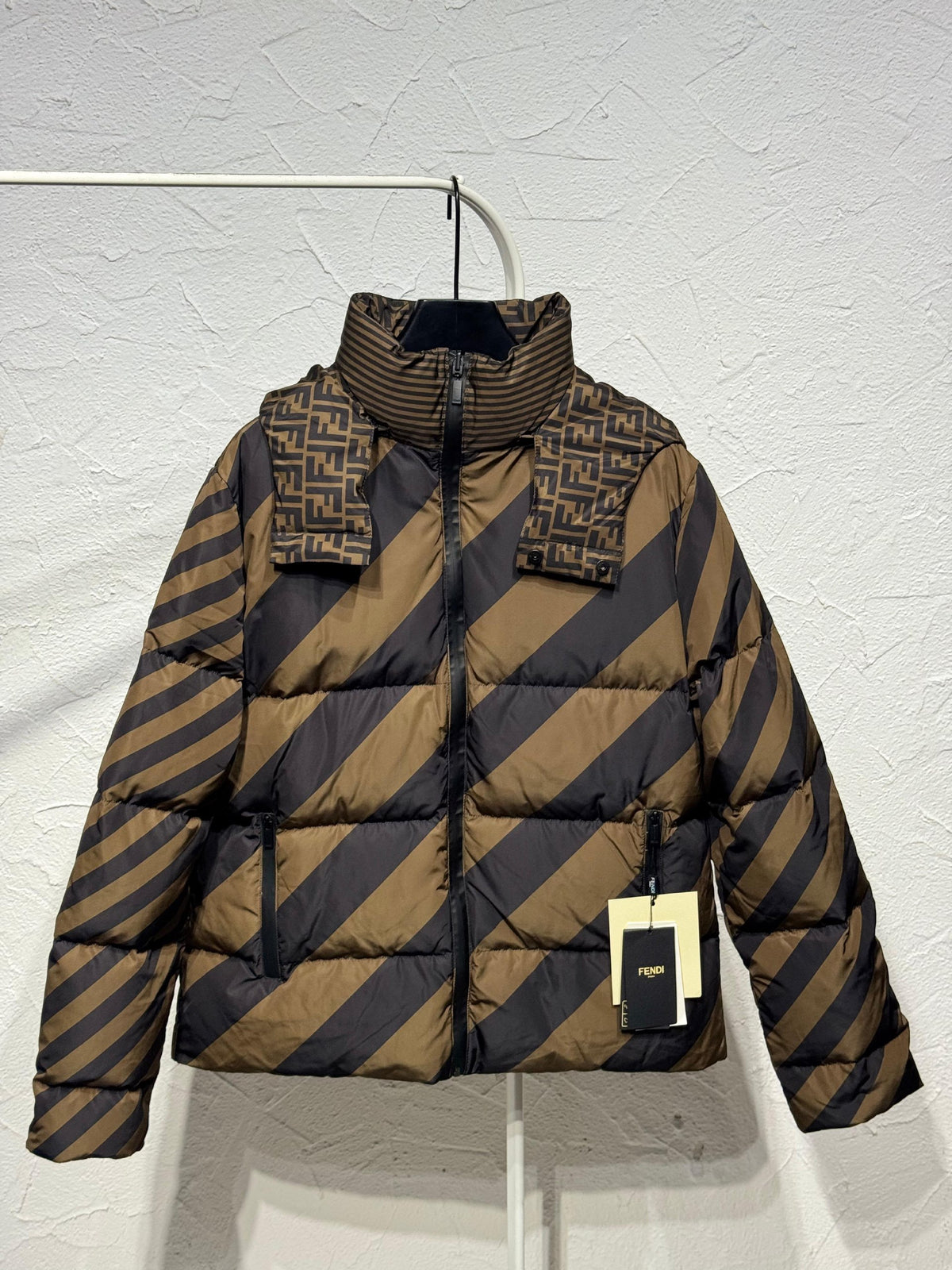 Fendi Hooded Jacket - Brown & Black